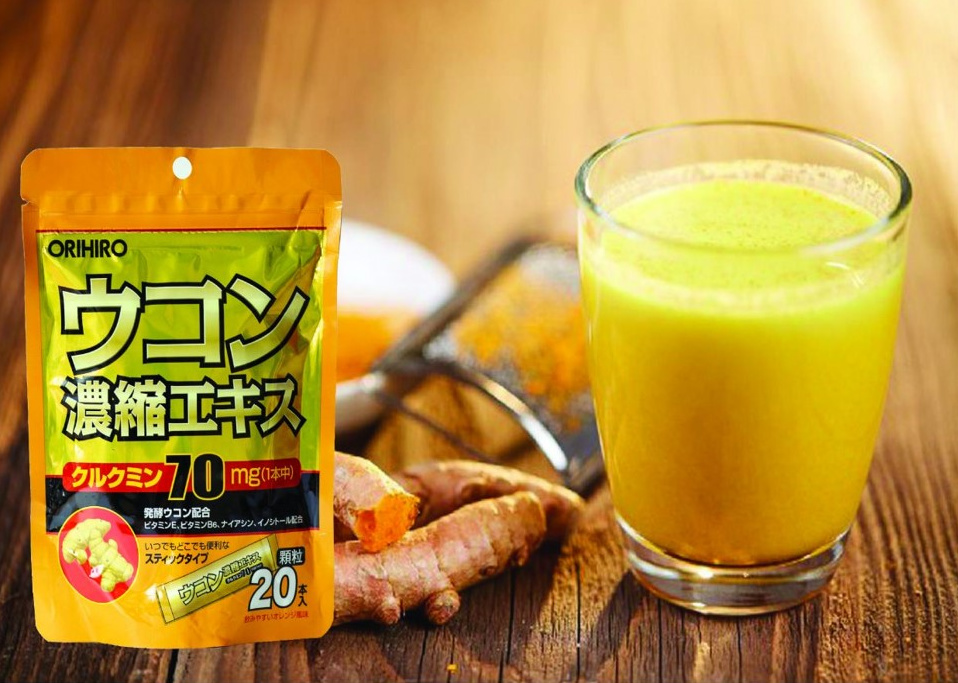 Công dụng của bột nghệ giải rượu Orihiro Nhật Bản Công dụng của bột nghệ giải rượu Orihiro Nhật Bản