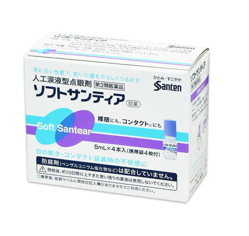 Công dụng của nước nhỏ mắt nhân tạo Santen Soft Santear Nhật Bản