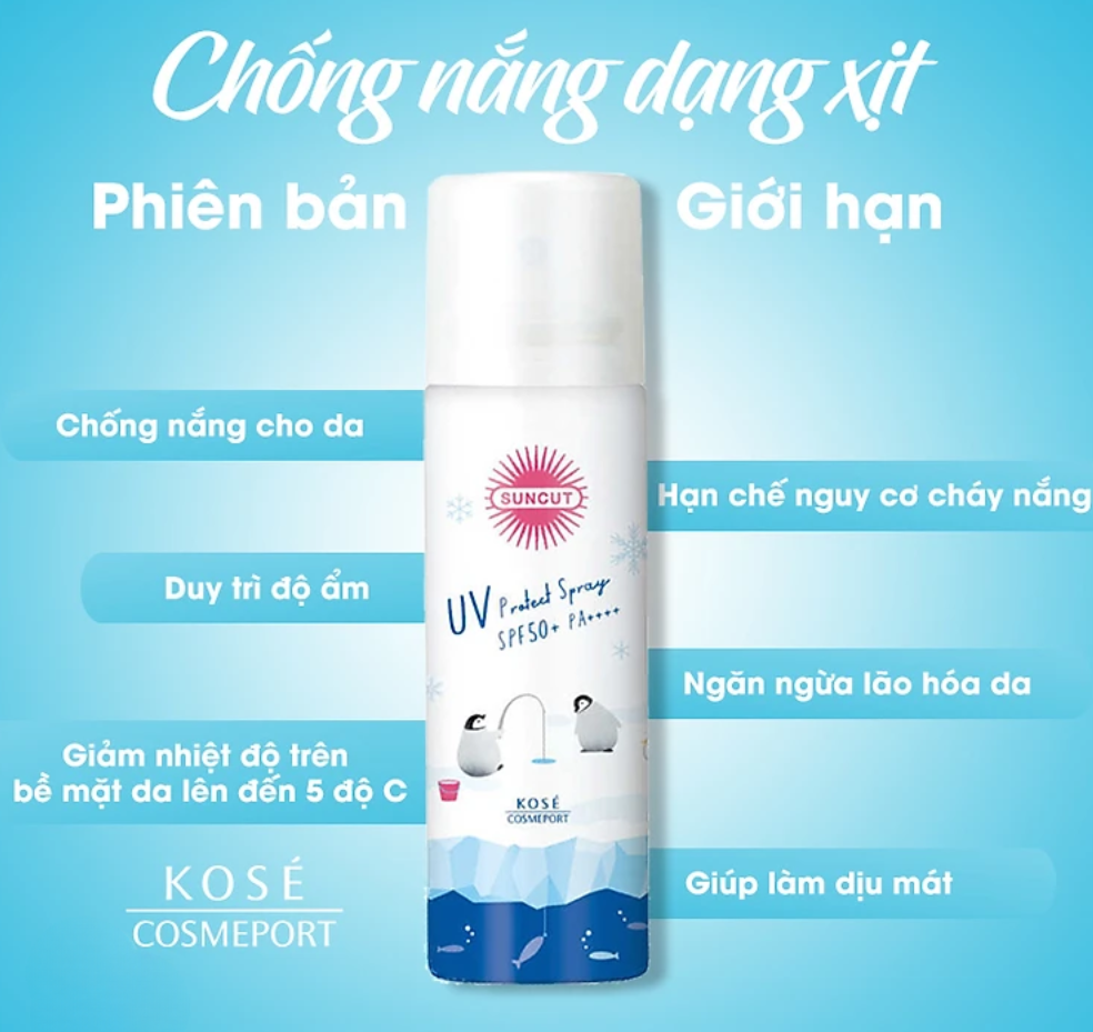 Đặt mua Xịt Chống Nắng Suncut Uv Protect Spray Kose Nhật Bản giá tốt