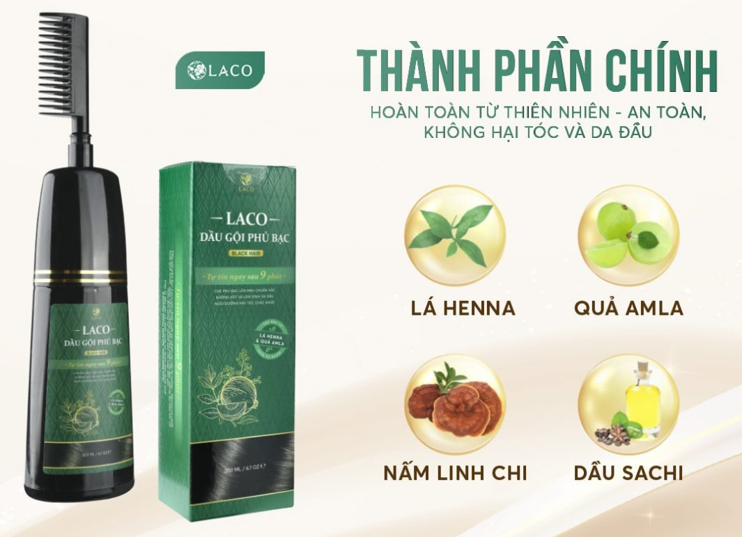 Dầu gội nhuộm tóc Laco