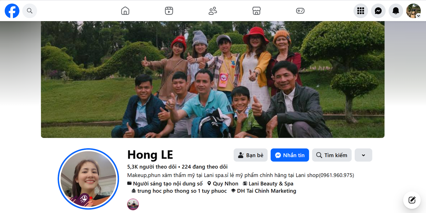 Facebook Hồng Lê