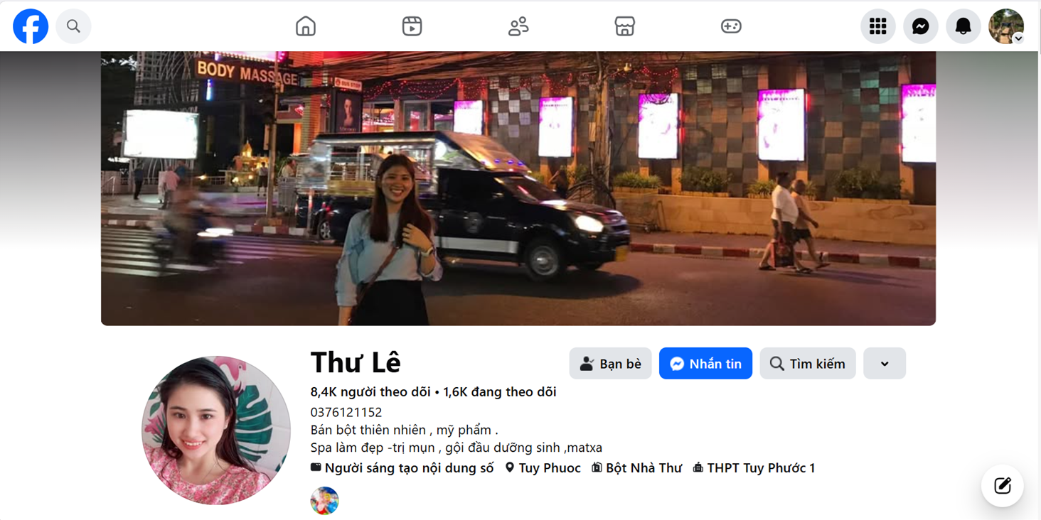 Facebook Thư Lê