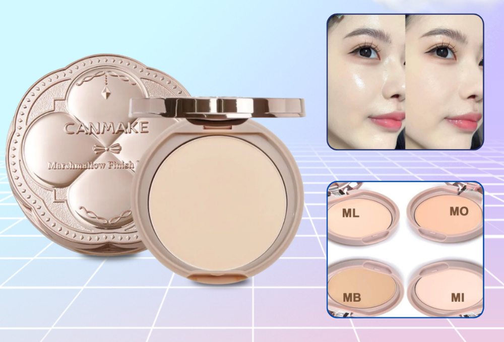 Hướng dẫn sử dụng phấn phủ Canmake của Nhật Bản