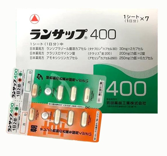 Thành phần của thuốc đặc trị HP dạ dày Takeda Nhật Bản Lansup 400