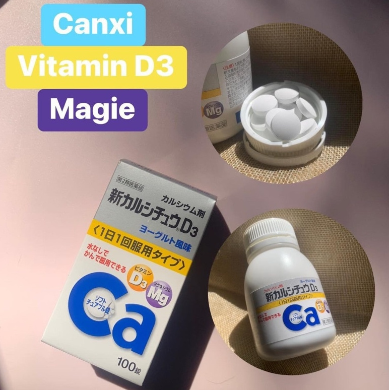 Thành phần của viên uống Canxi giúp bổ sung D3+Mg Takeda của Nhật Bản