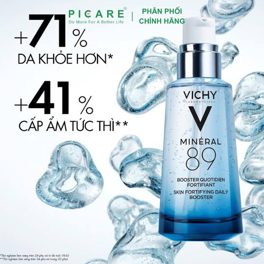 Vichy Minéral 89 Booster – Serum cấp ẩm, phục hồi da nhạy cảm