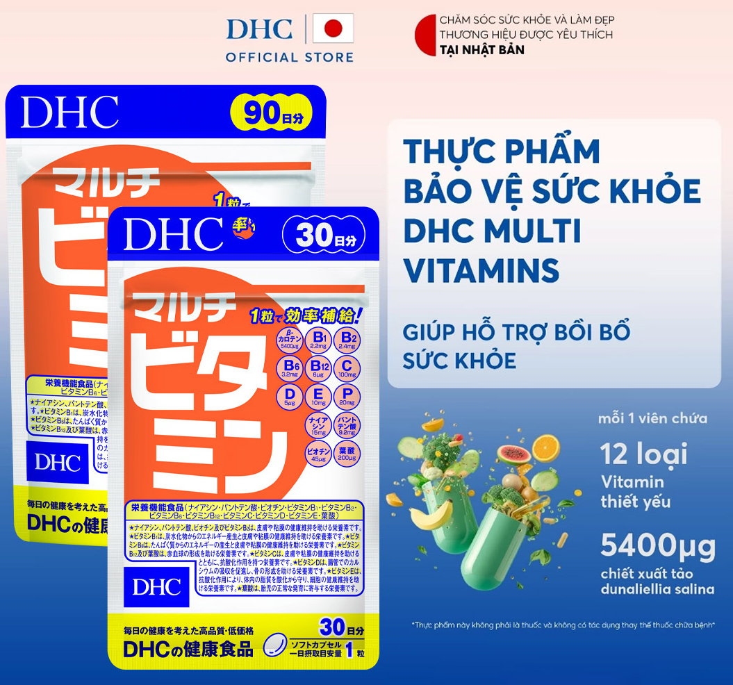 Viên uống Vitamin tổng hợp DHC Nhật Bản Viên uống Vitamin tổng hợp DHC Nhật Bản
