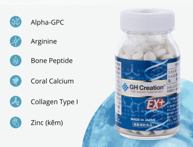 Đặt mua viên uống tăng chiều cao GH Nhật Bản bản mới EX++